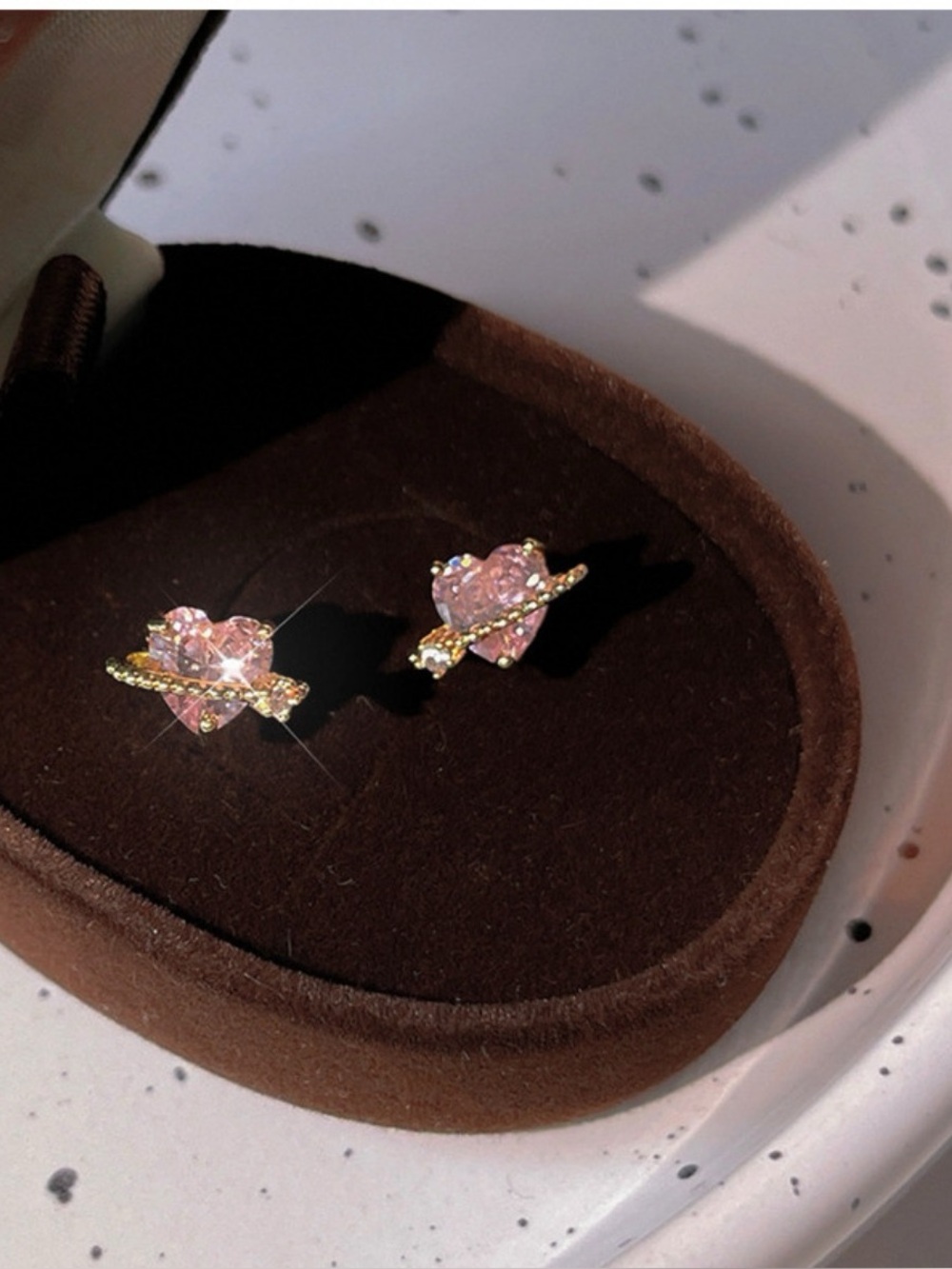 Heart Planet Stud Earrings